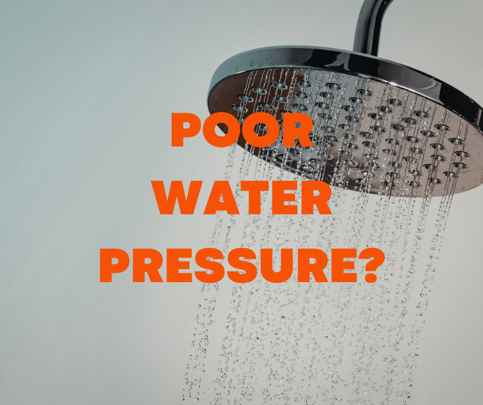 text Poor water pressure 