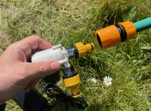 A WrightChoice inline Garden Hose Booster